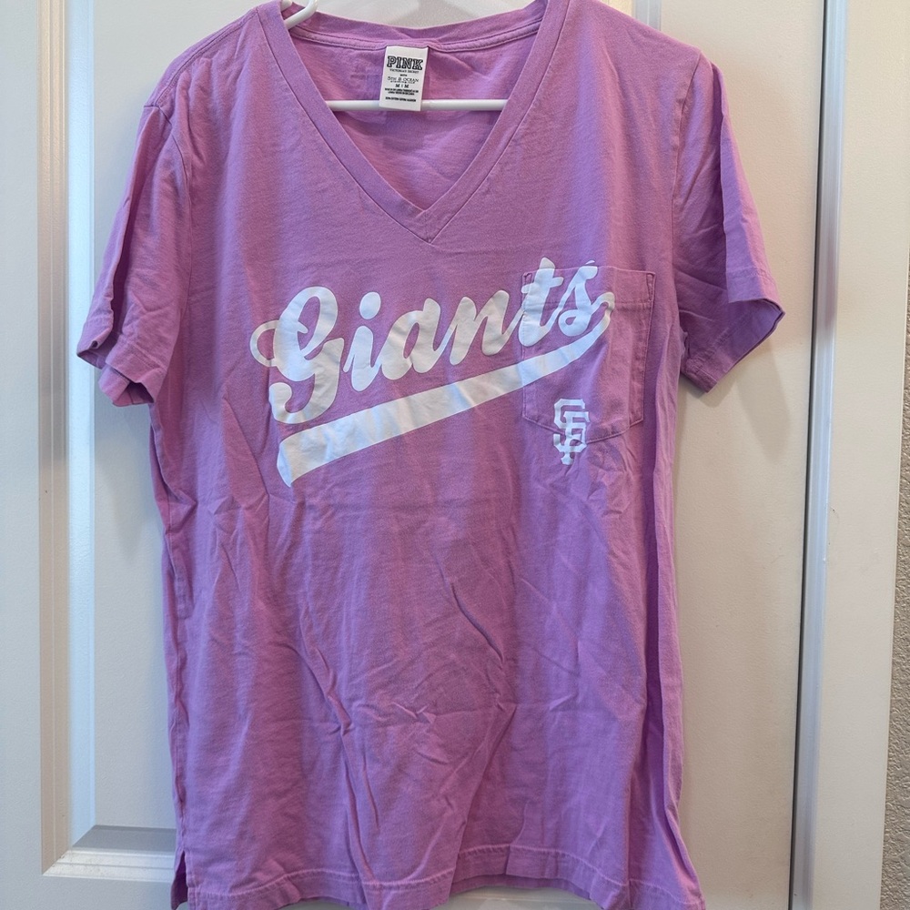 Giants PINK V-Neck Shirt